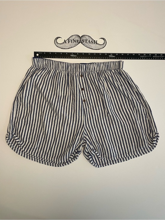 Free People Pants - Free People Intimately Bedtime Seersucker Boxer Shorts Striped Blue White L